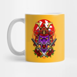 Samurai Wolf - Red Kabuto Mug